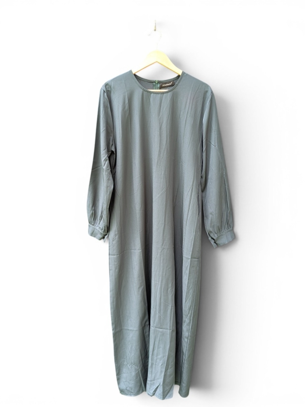 Relaxed Long Sleeve Maxi Dress in Dusty Sage